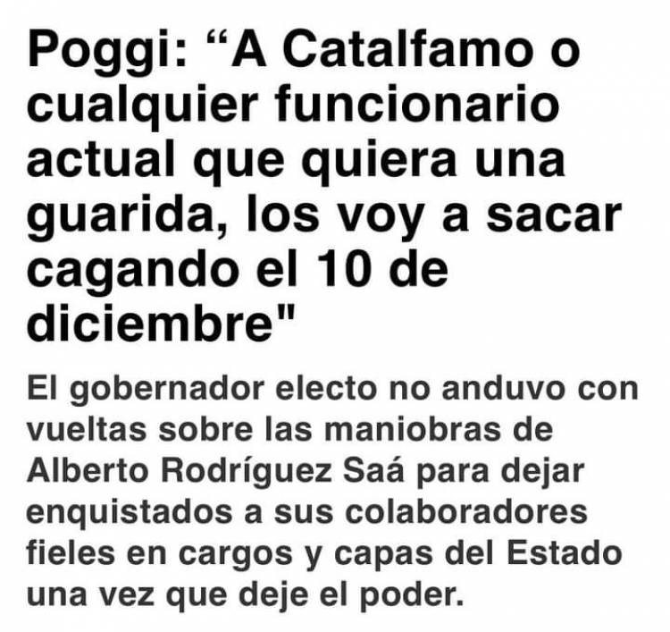 CATALFAMO "POGGI es misógino,no tolera las mujeres, irrespetuoso y violento " La cobardía de un inescrupuloso que cree que nadie lo conoce .