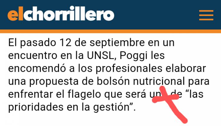 Mientras Alberto liquidó la pobreza con mejores sueldos, Poggi le encargó a Moriñigo  que le diga  que bolsón de mercadería debe repartir cuando asuma