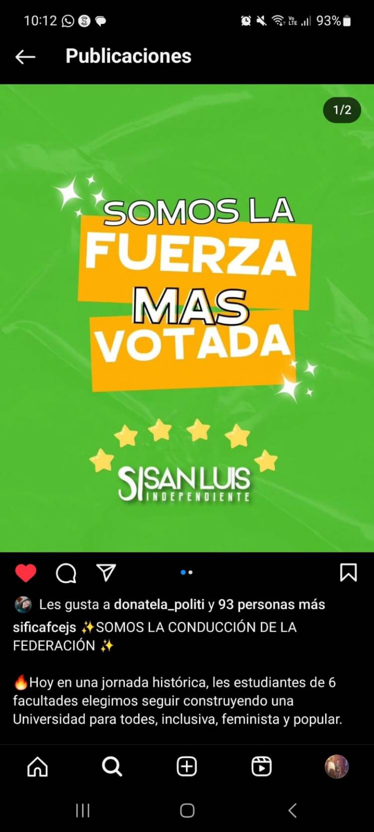 San Luis Independiente y un duro golpe a Franja Ganó 6 de los 7 Centros de Estudiantes.Cambio rotundo en la representación de los Estudiantes de la UNSL 