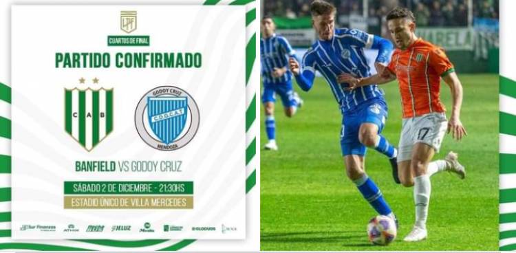 La Pedrera recibe a Godoy Cruz -Banfield.El Fútbol Grande a Villa Mercedes. Se espera una multitud de Mendoza.
