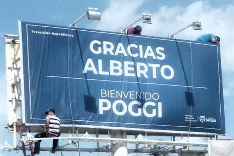 POGGI asume en coalición antiperonista.Un formato que incluye  peronistas y que destronaron al.PJ.por una Ley de Lemas que le jugó en contra .El congelamiento del PJ que se nota demasiado.