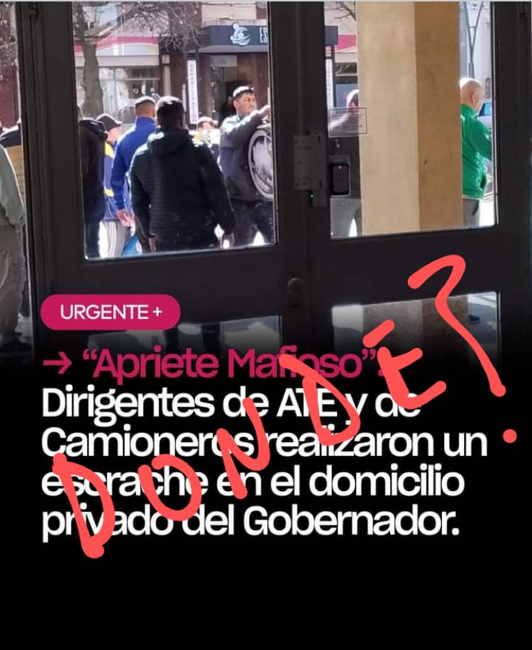 Los Sindicatos Injuriados por Poggi y los medios oficiales pedirán derecho a réplica o irán a la Justicia para que se retracten .El miente miente que algo quedará.Las propias fotos de la mentira en una de las 25 casas de Poggi.Innecesaria actitud del Gobierno 