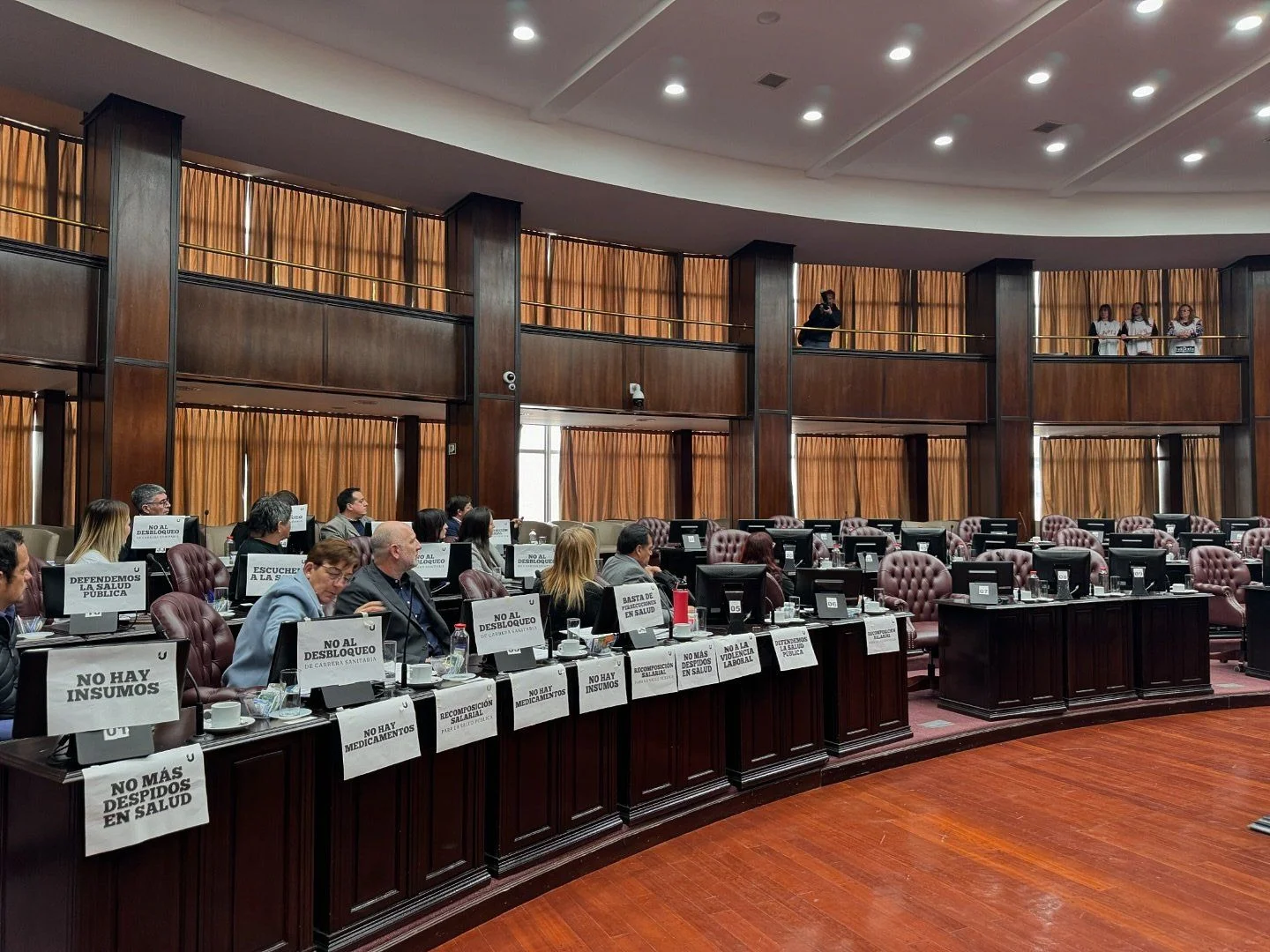 Desbloqueo de Título.La cobardía del poggismo en Diputados.Quieren llevar 500 Policías que se mueren de hambre para sesionar a espaldas de los médicos.