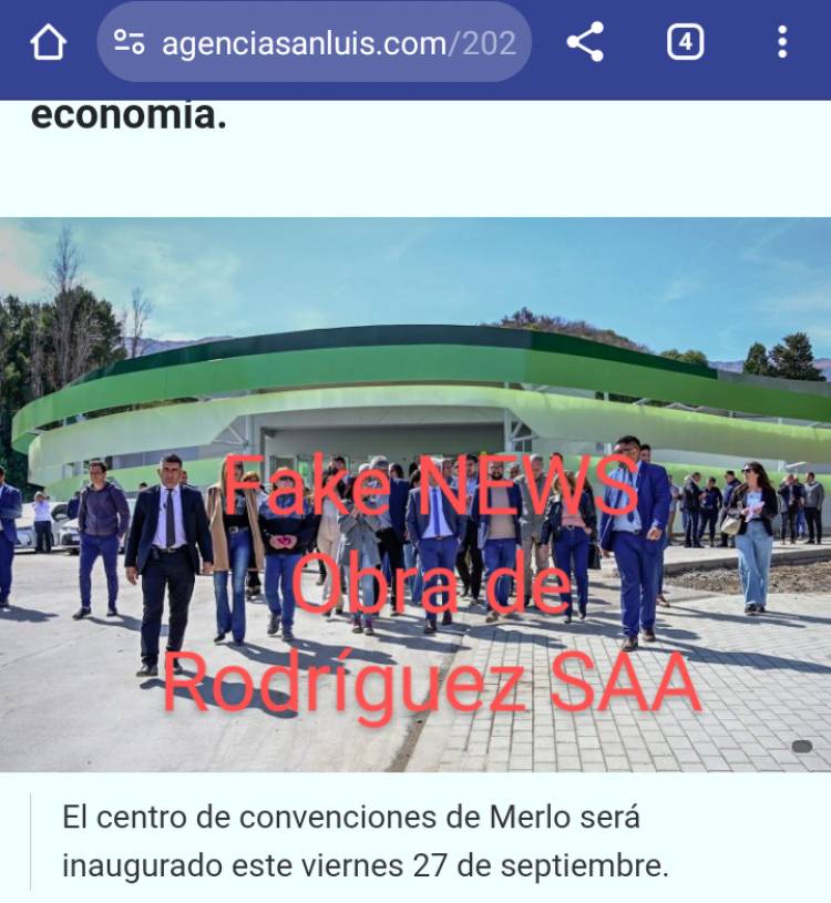 Otra farsa en Merlo: Poggi inaugura el Centro de Convenciones que hizo Rodríguez SAA. Cinismo total .