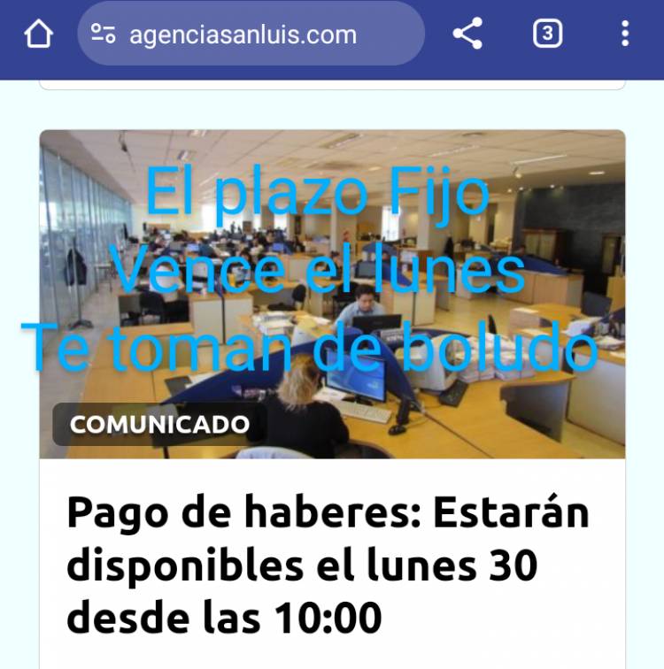 Toman de boludos a los Estatales.Por los plazos fijos que vencen el lunes, cobrarán a las 10  de la mañana, justo cuando se desenganchan.
