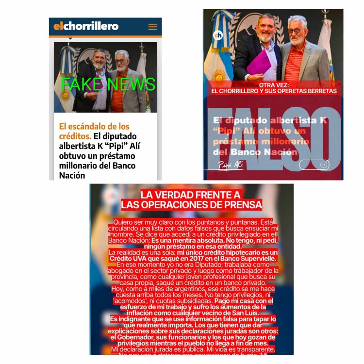 PIPI ALI y otra opereta del poggismo .Un crédito UVA de 2017, informado como actual .Demasiado berreta.Miente, miente, que algo quedará.