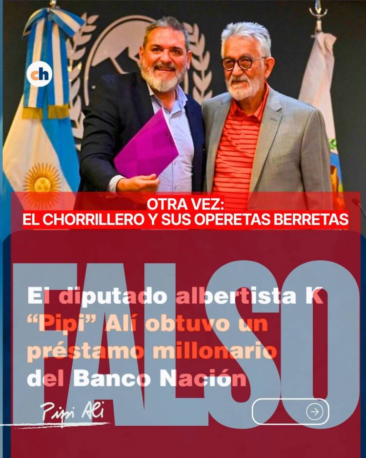 PIPI ALI y otra opereta del poggismo .Un crédito UVA de 2017, informado como actual .Demasiado berreta.Miente, miente, que algo quedará.