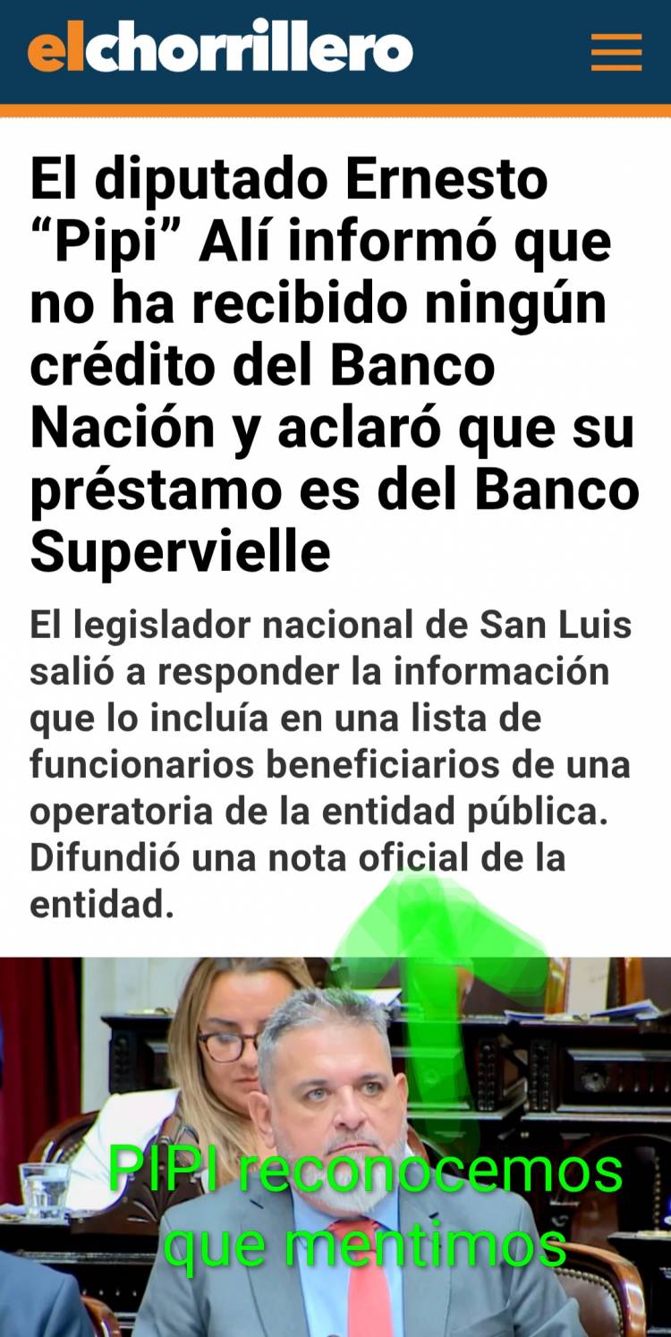 Intimado por Pipi ALI , él pasquín  de Poggi, debió retractarse de su mentira .Operetas lamentables .