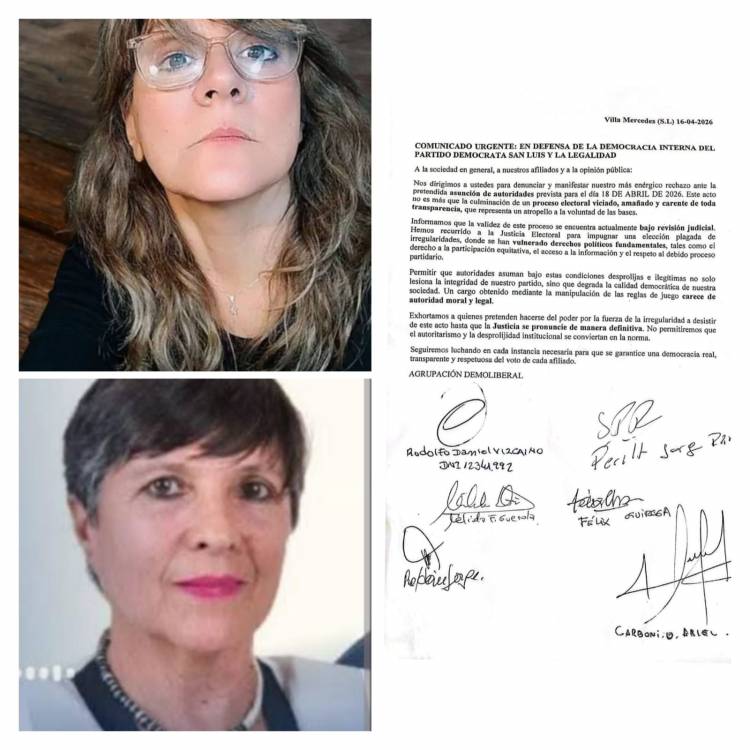 Vacían él PD. Renunció Mary Suárez frente al apoderamiento del sello de los mismos de siempre. Son la casta él Partido Demócrata, dijo la histórica dirigente de La Toma.Villa Mercedes se sumó a la crítica.