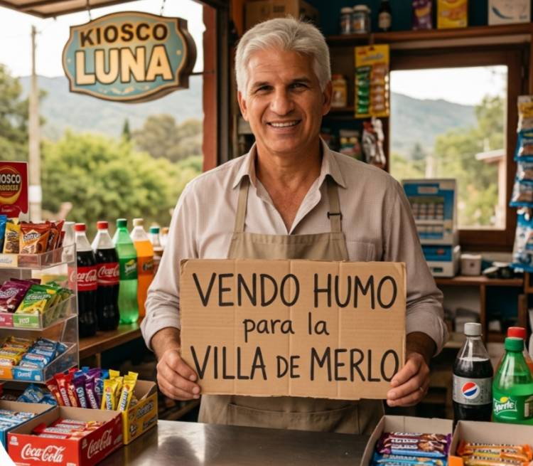 Merlo ; Poggi paró 40 kms de autopista, para hacer un cantero en 1 km. y pretende pintando, para  decir que construyó él microestadio de Merlo que ya funciona, que hicieron otros . La hipocresía de vender humo.  